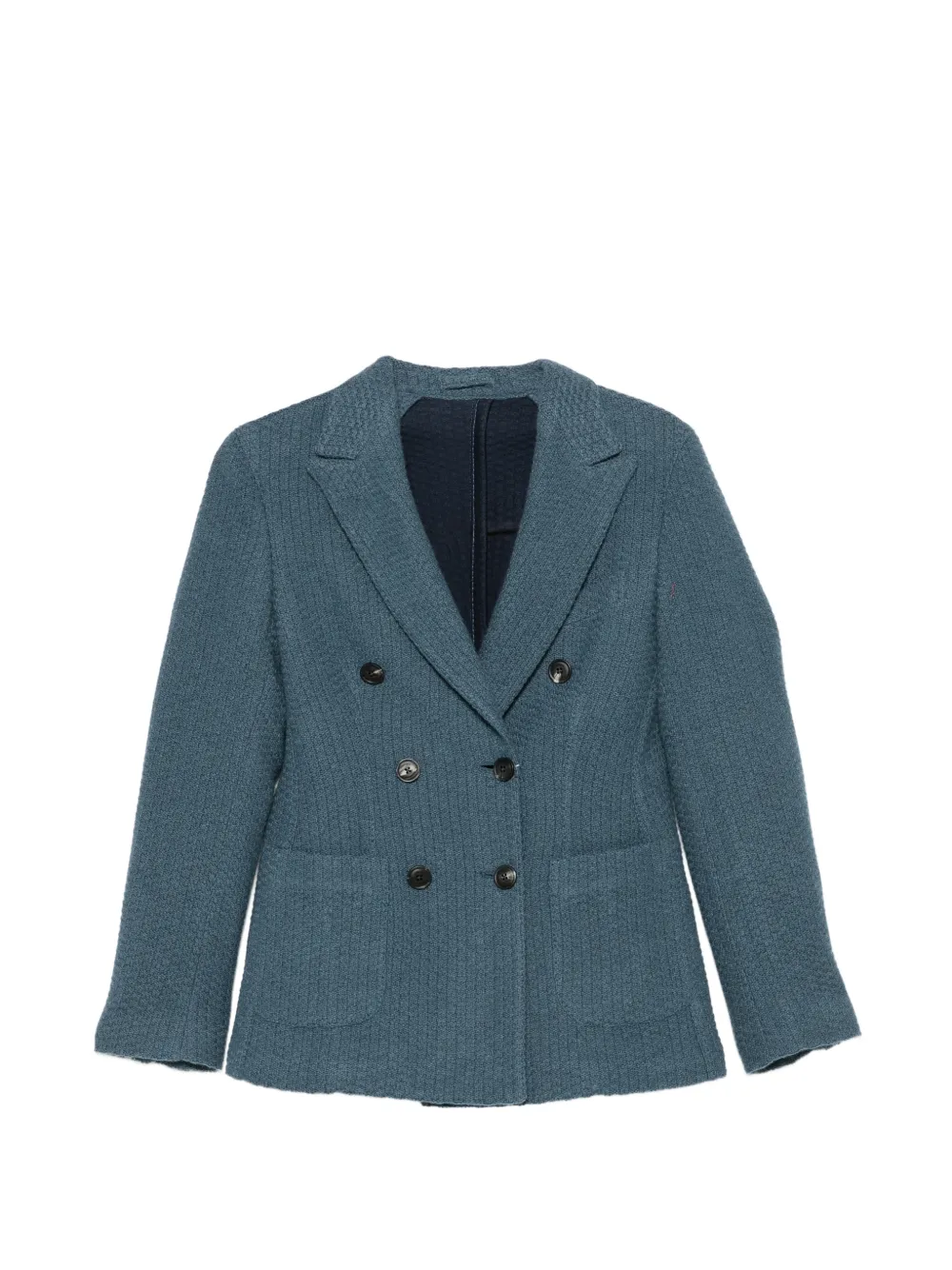 Eleventy double-breasted cashmere jacket - Blue