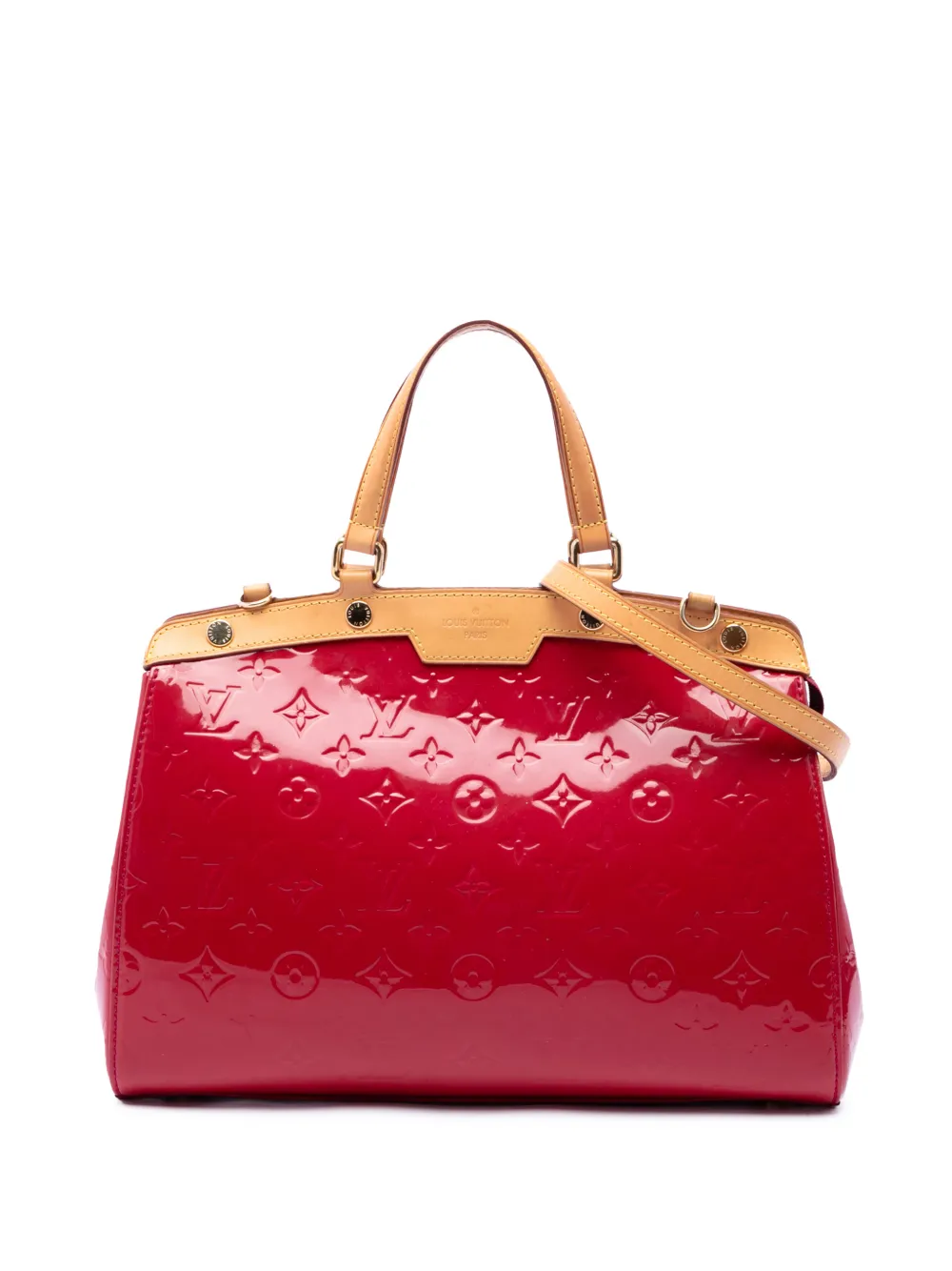Louis Vuitton Pre-Owned 2013 Monogram Vernis Brea MM satchel - Rosso