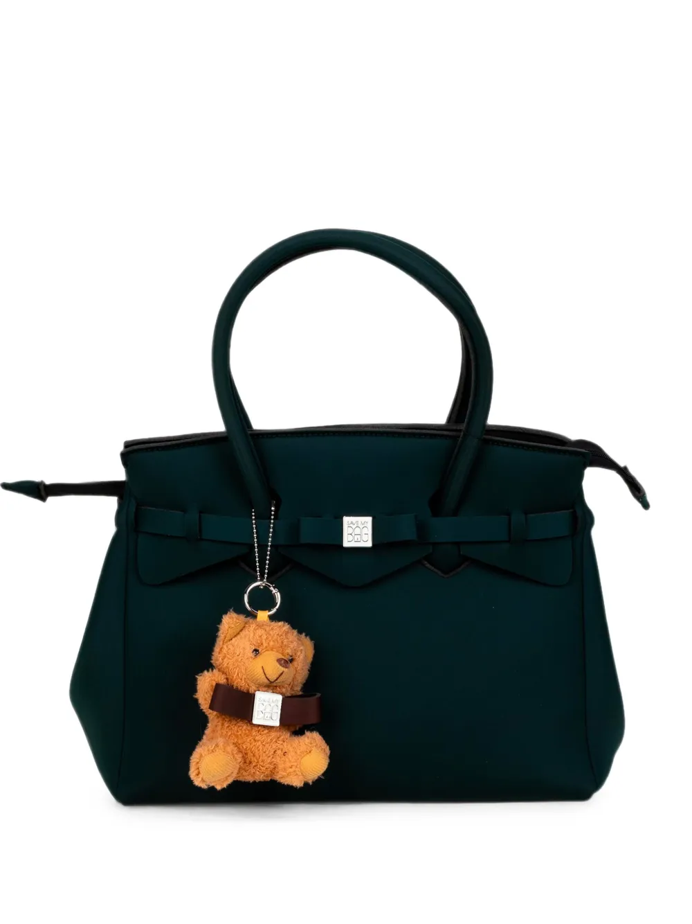 SAVE MY BAG Miss teddy-charm tote bag - Verde