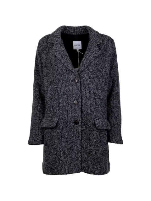 ASPESI chunky-knit single-breasted coat