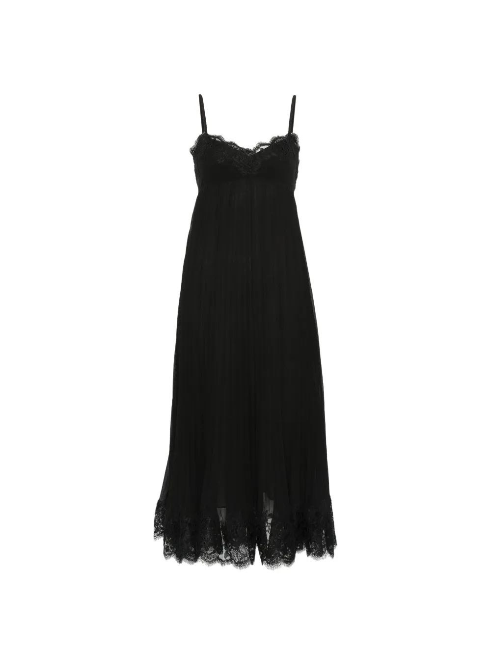 ZIMMERMANN lace-trim pleated dress