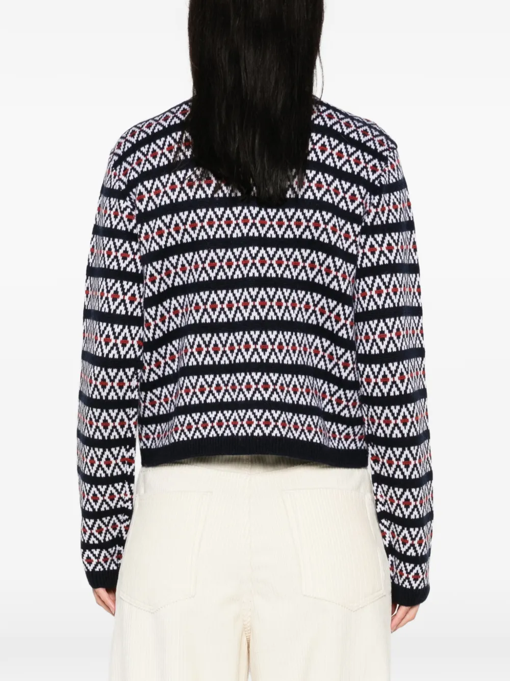 FRAME Fair-Isle-pattern cardigan Blauw