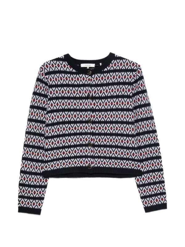 Frame Fair-isle-pattern Cardigan in Blue