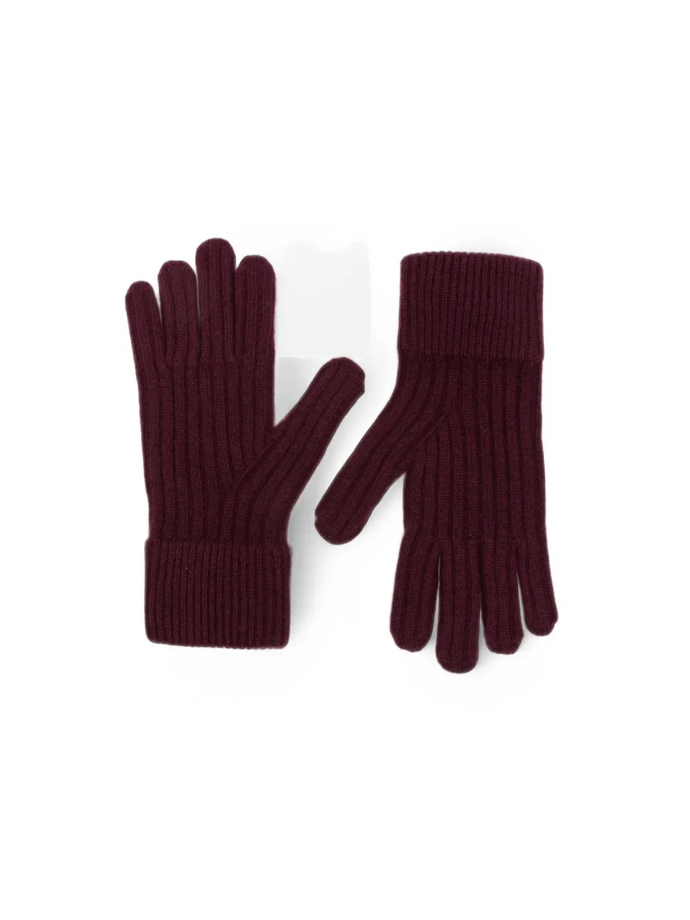Hugenberg ribbed-knit cashmere gloves - Rosso