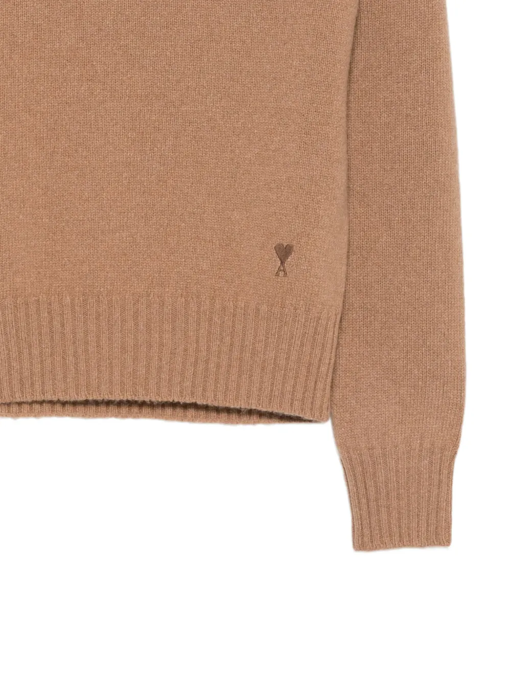 AMI Paris Ami De Coeur trui met ronde hals Beige