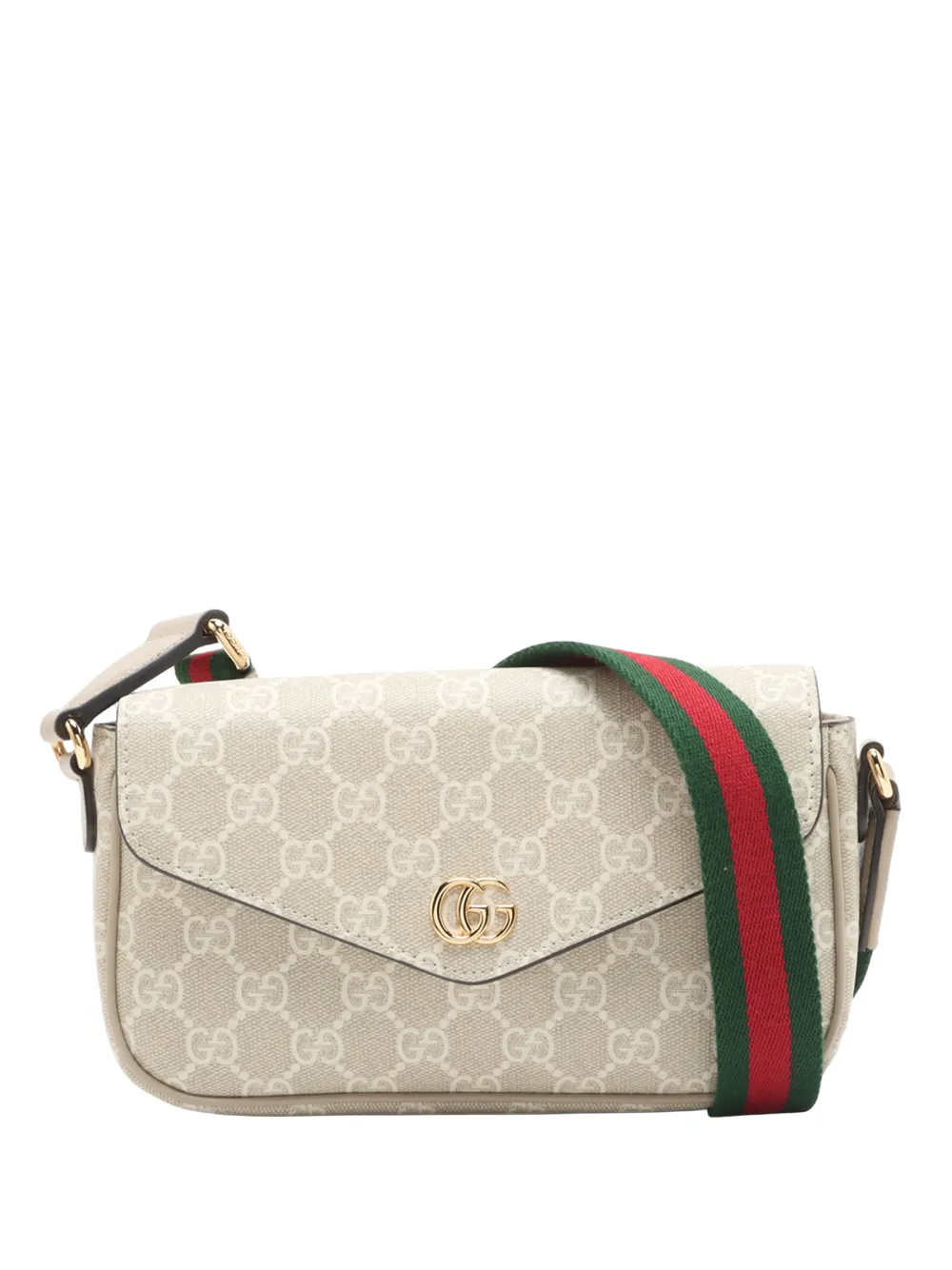Gucci Pre-Owned Borsa a tracolla Ophidia Pochette in tessuto GG Supreme con decorazione Web 2016-2026 - Marrone