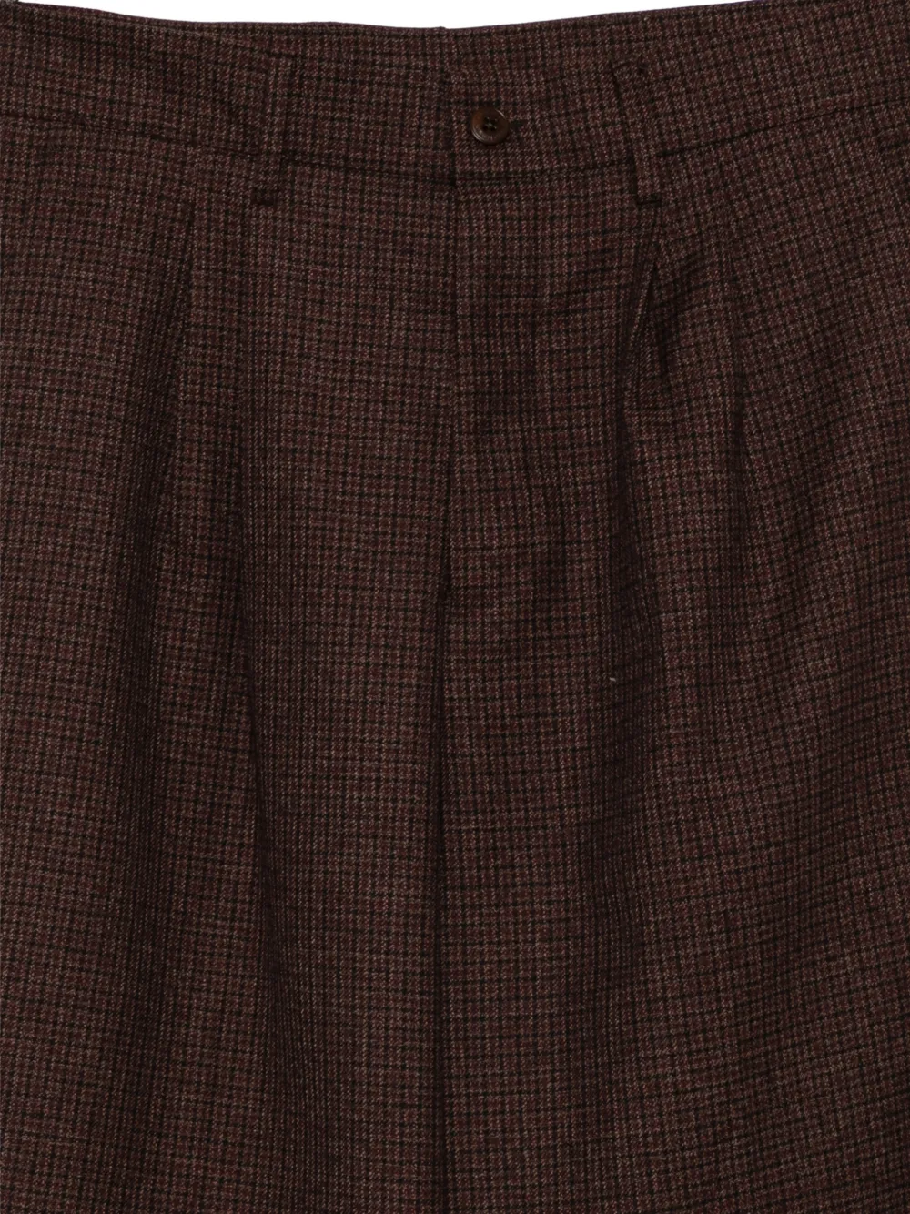 Costumein Geruite broek met knoopsluiting Bruin