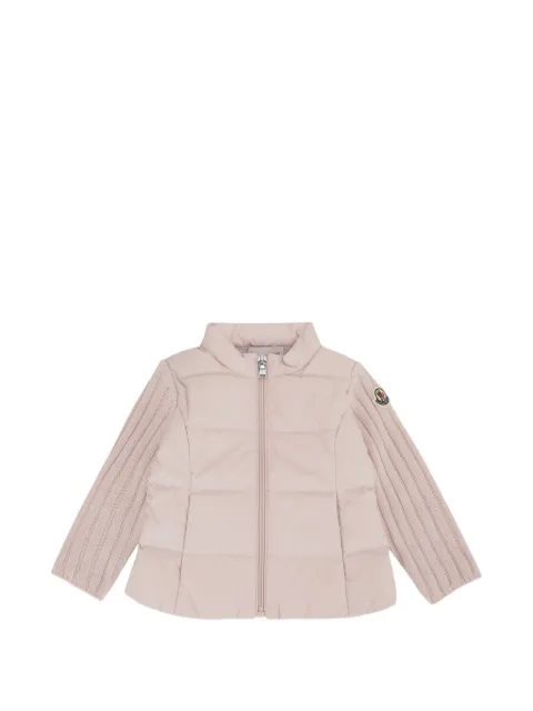 Moncler Enfant quilted ribbed-knit cardigan