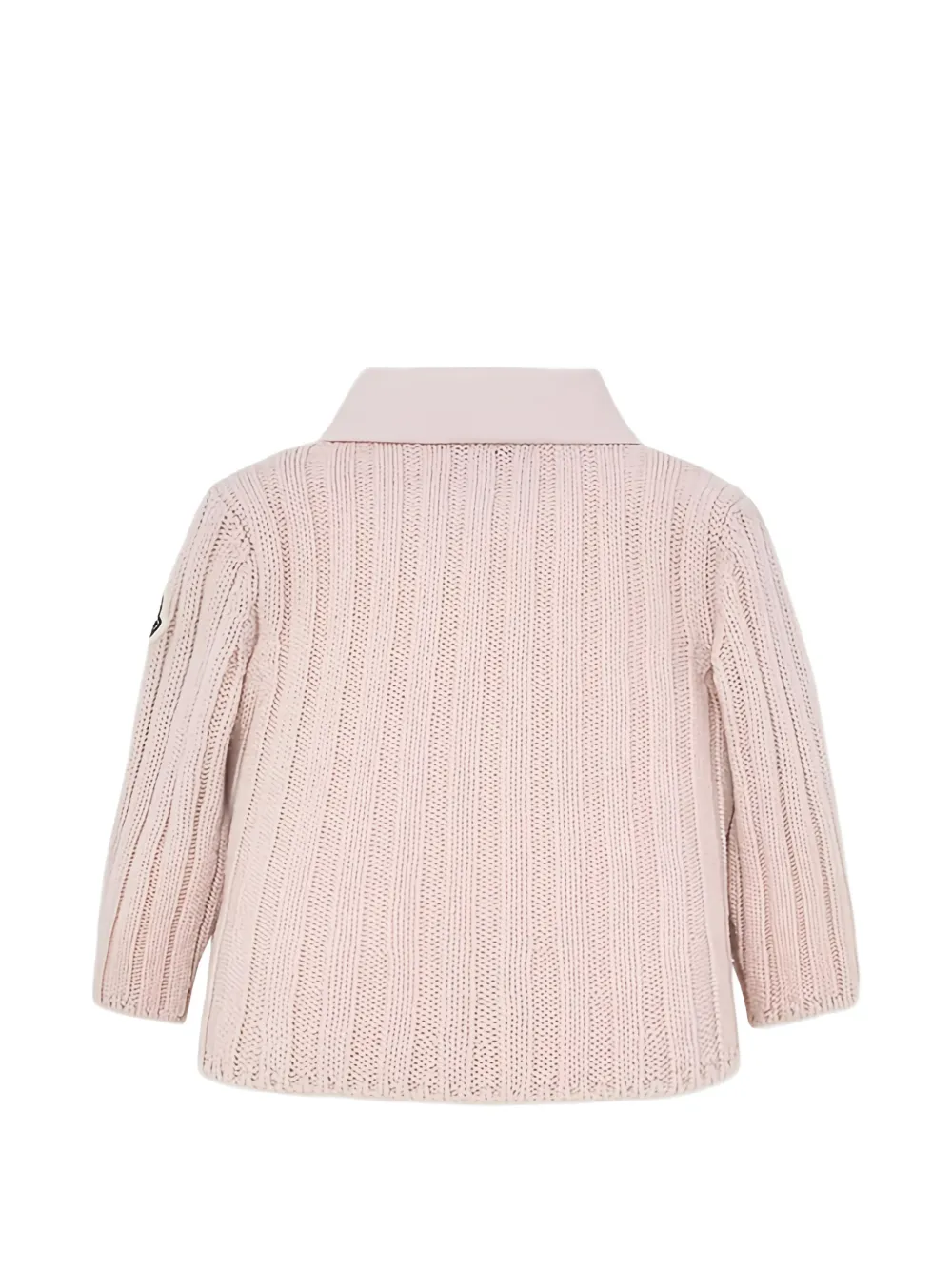 Moncler Enfant Ribgebreid jack met gewatteerd vlak Roze