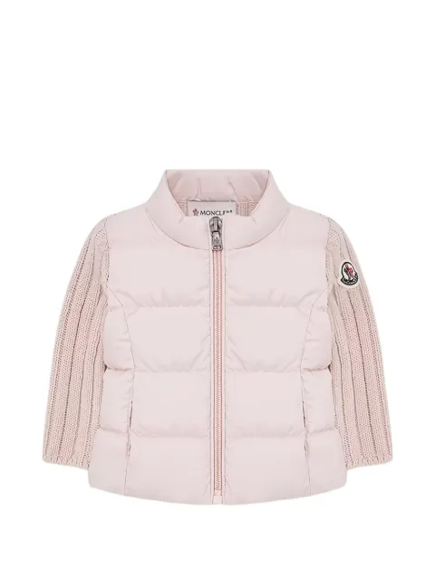Moncler Enfant quilted panel-ribbed cardigan