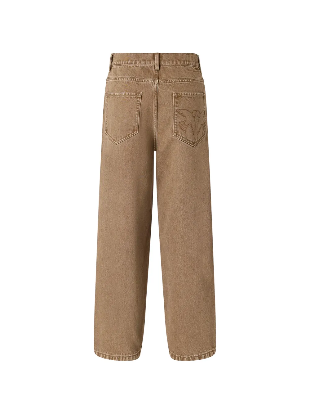 PINKO Jeans met wijde pijpen en studs Beige