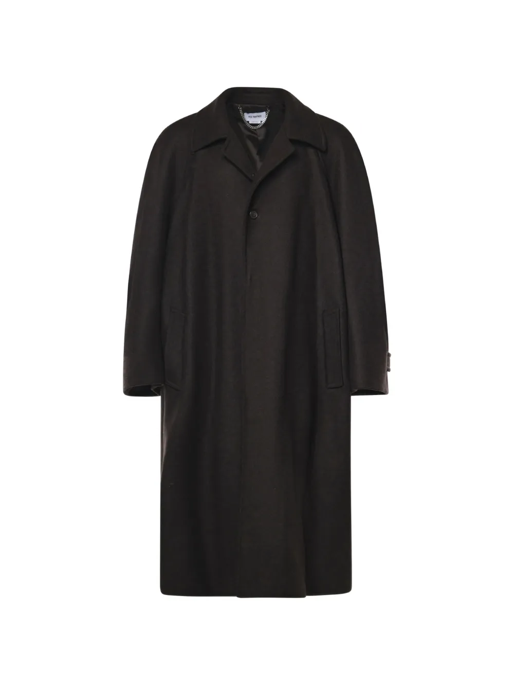 Hed Mayner notched-lapel single-breasted coat - Marrone