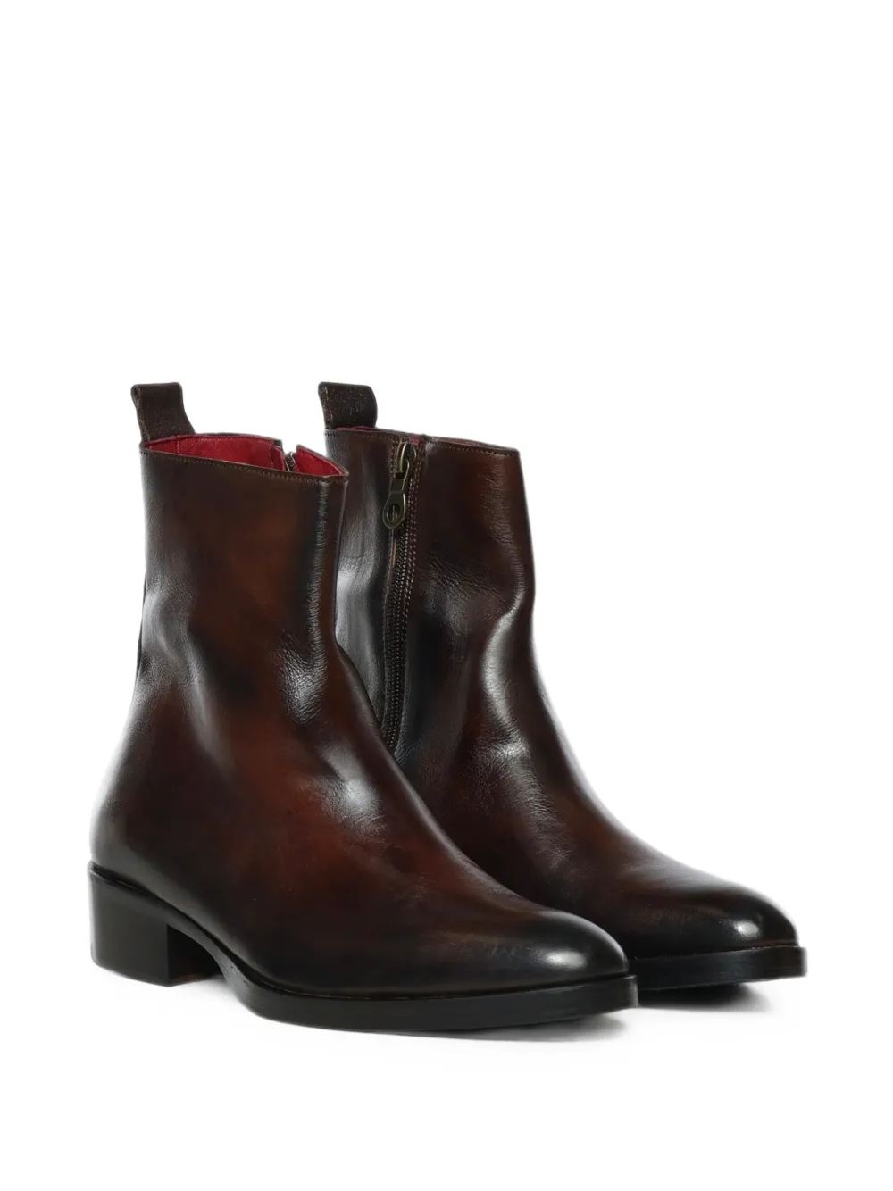 Giuliano Galiano polished-finish side-zip boots Bruin