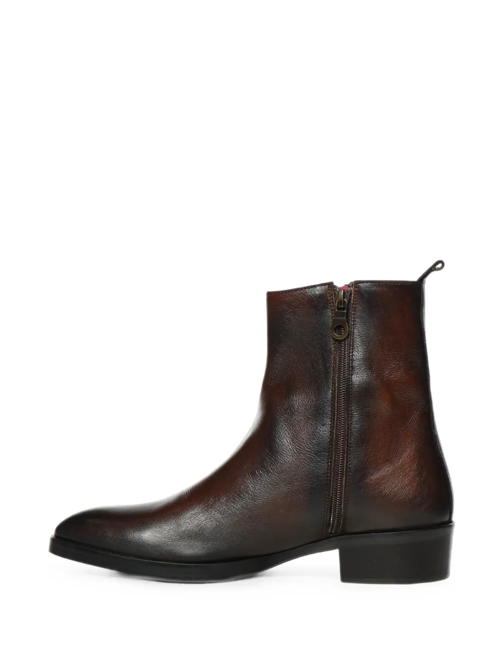 Giuliano Galiano polished-finish side-zip boots Bruin