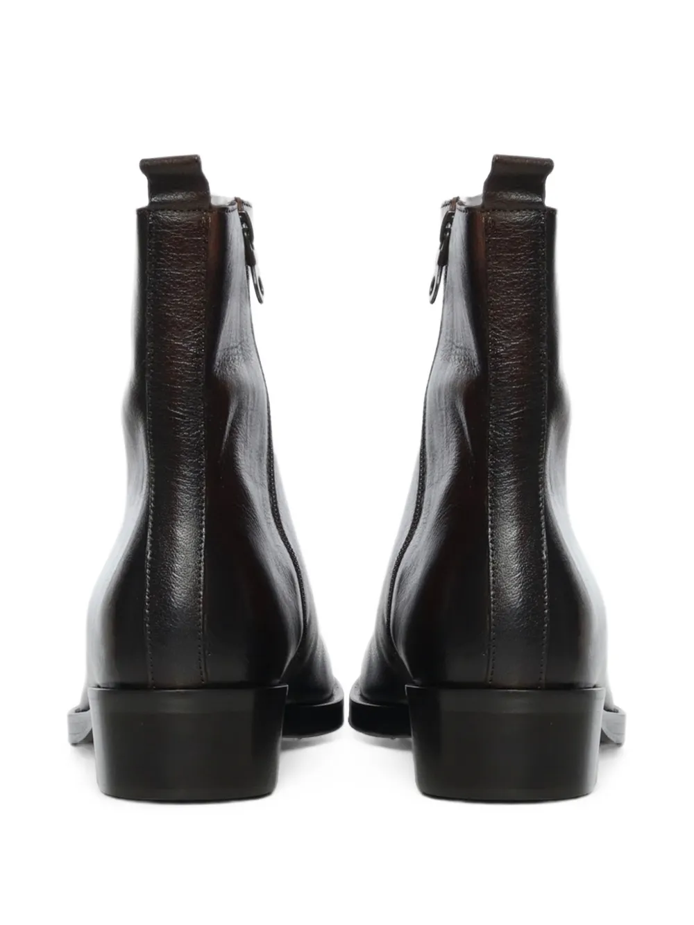 Giuliano Galiano polished-finish side-zip boots Bruin