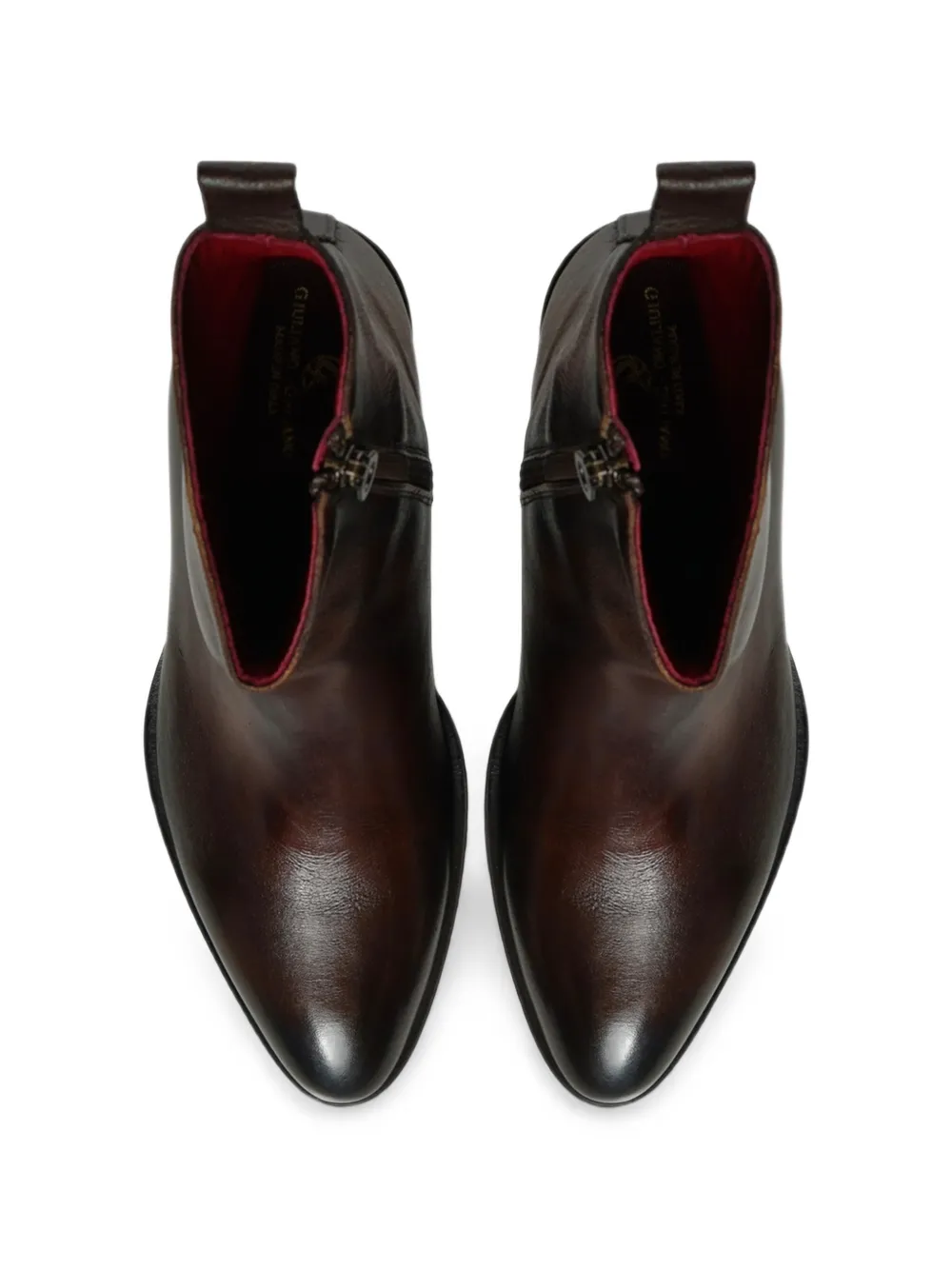 Giuliano Galiano polished-finish side-zip boots Bruin