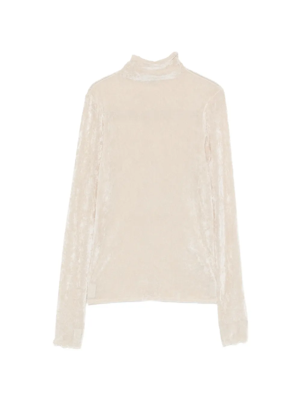 Forte metallic high-neck top Goud