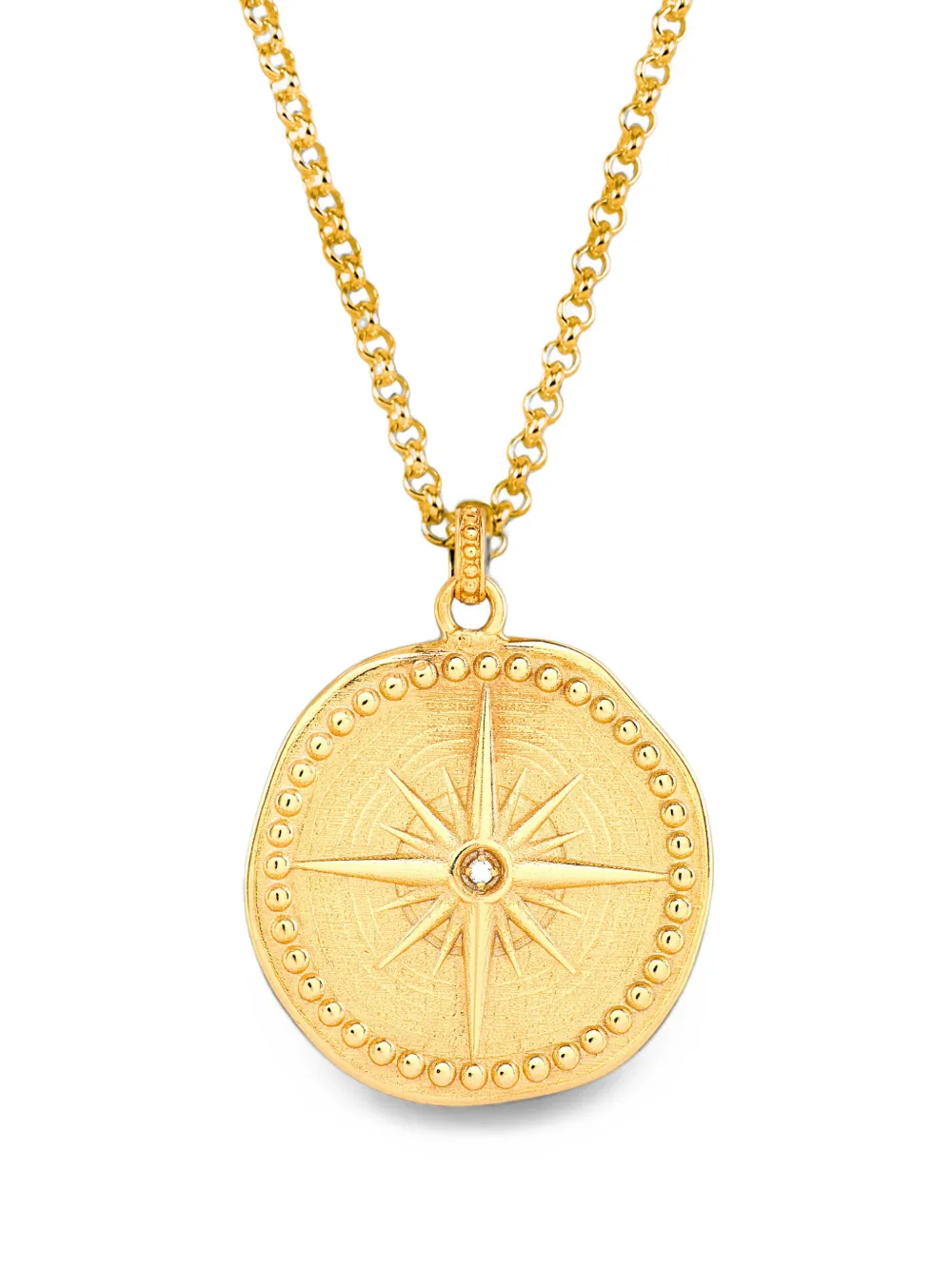 DOWER AND HALL compass-pendant necklace