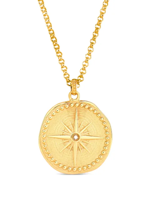 DOWER AND HALL compass-pendant necklace