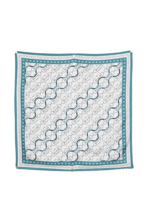 Eleventy chain-print silk scarf