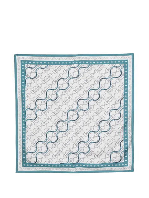 Eleventy chain-print silk scarf