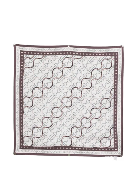 Eleventy chain-print silk scarf