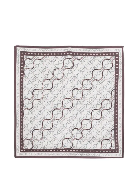 Eleventy chain-print silk scarf