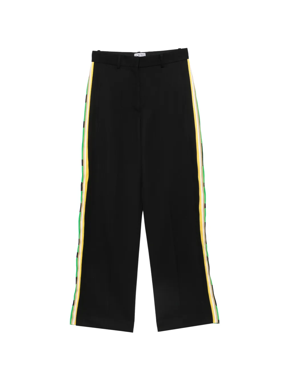 LOEWE belt-loop side-stripe trousers - Nero