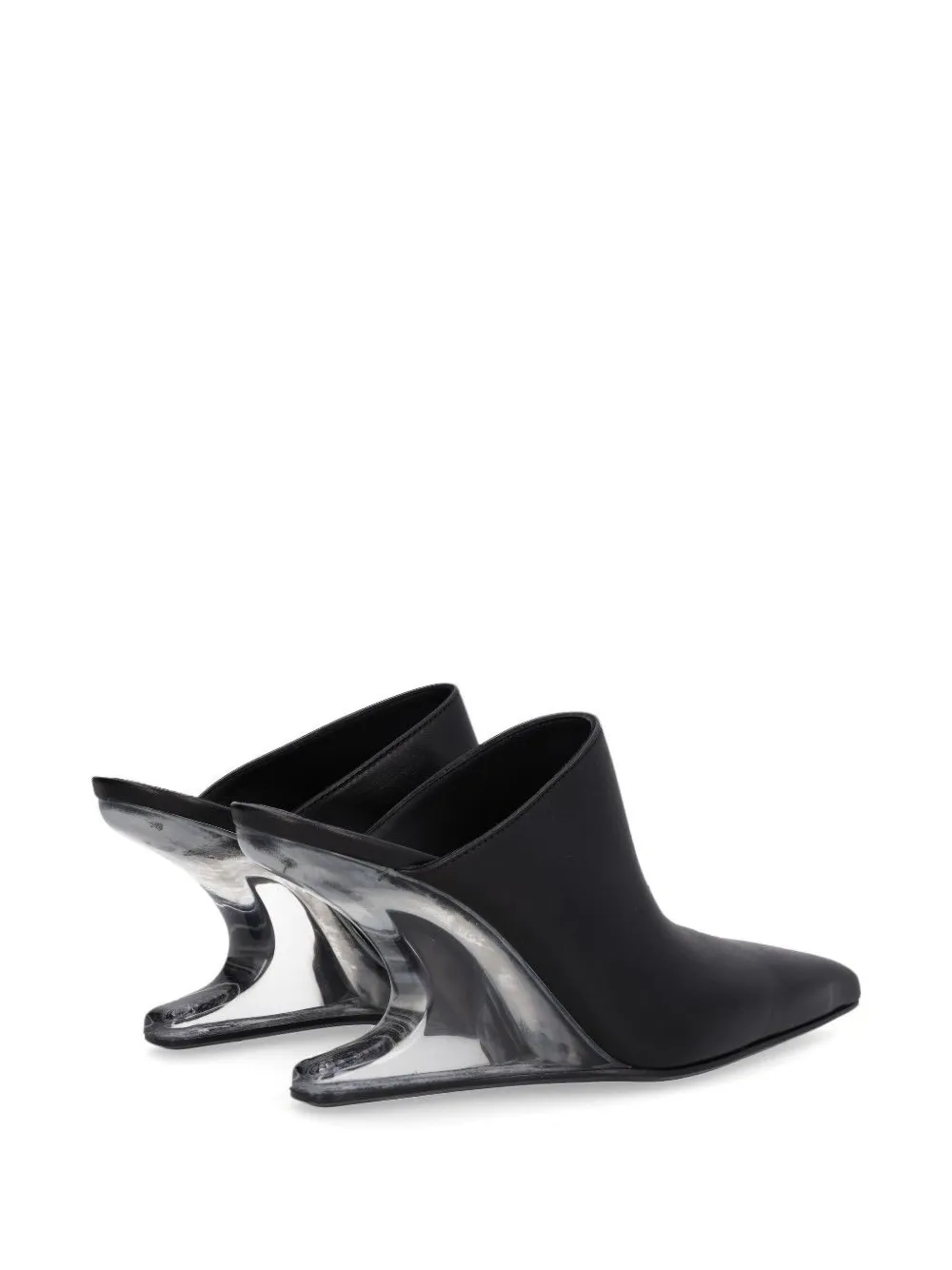 Rick Owens Cantilever 8 Sabot Sharp pointed-toe sandals Zwart