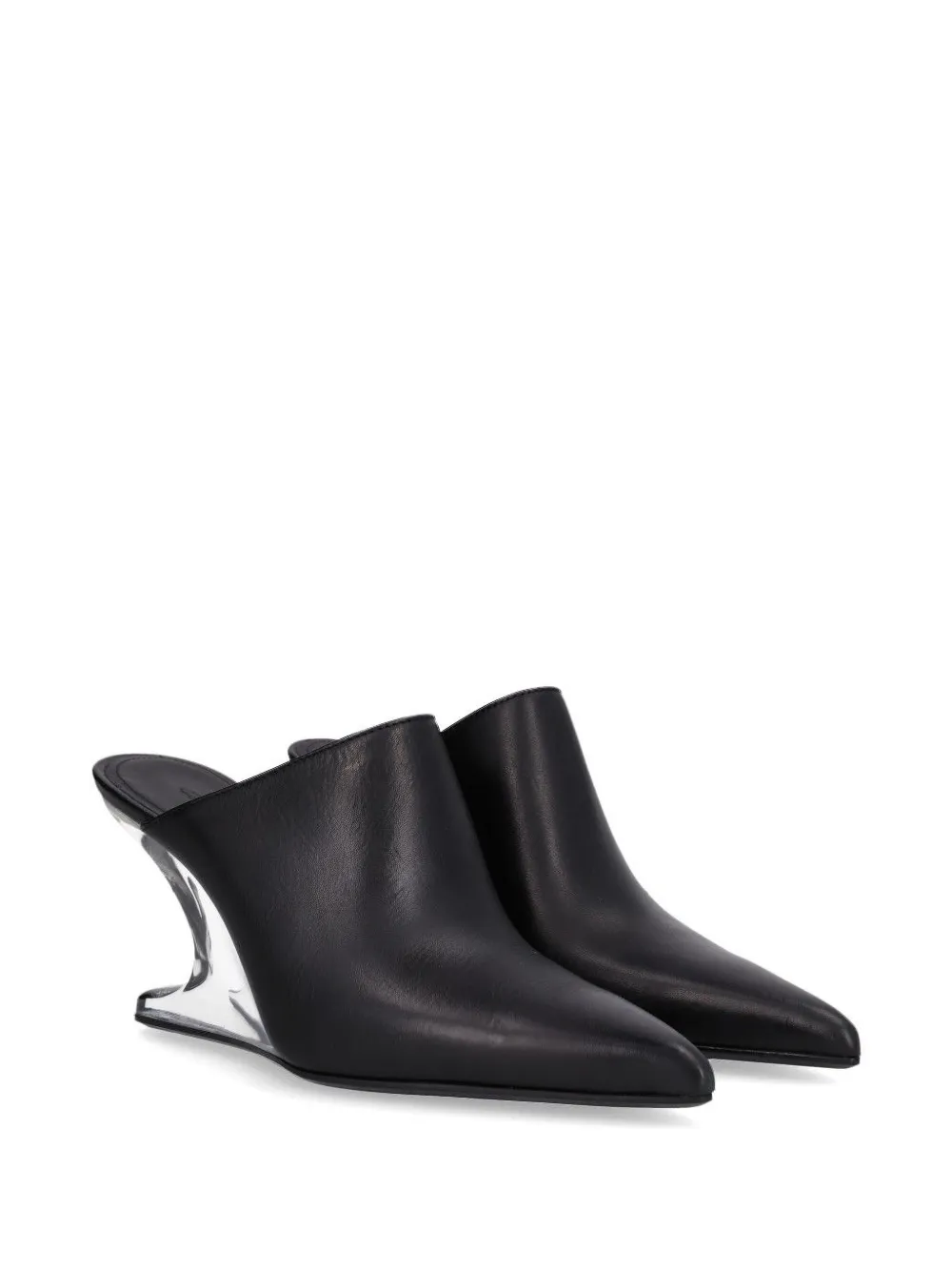 Rick Owens Cantilever 8 Sabot Sharp pointed-toe sandals Zwart