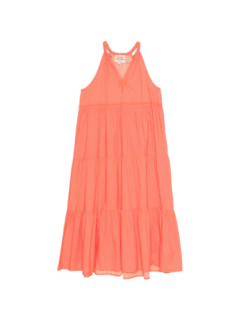 MAISON123 striped-pattern maxi dress - Arancione