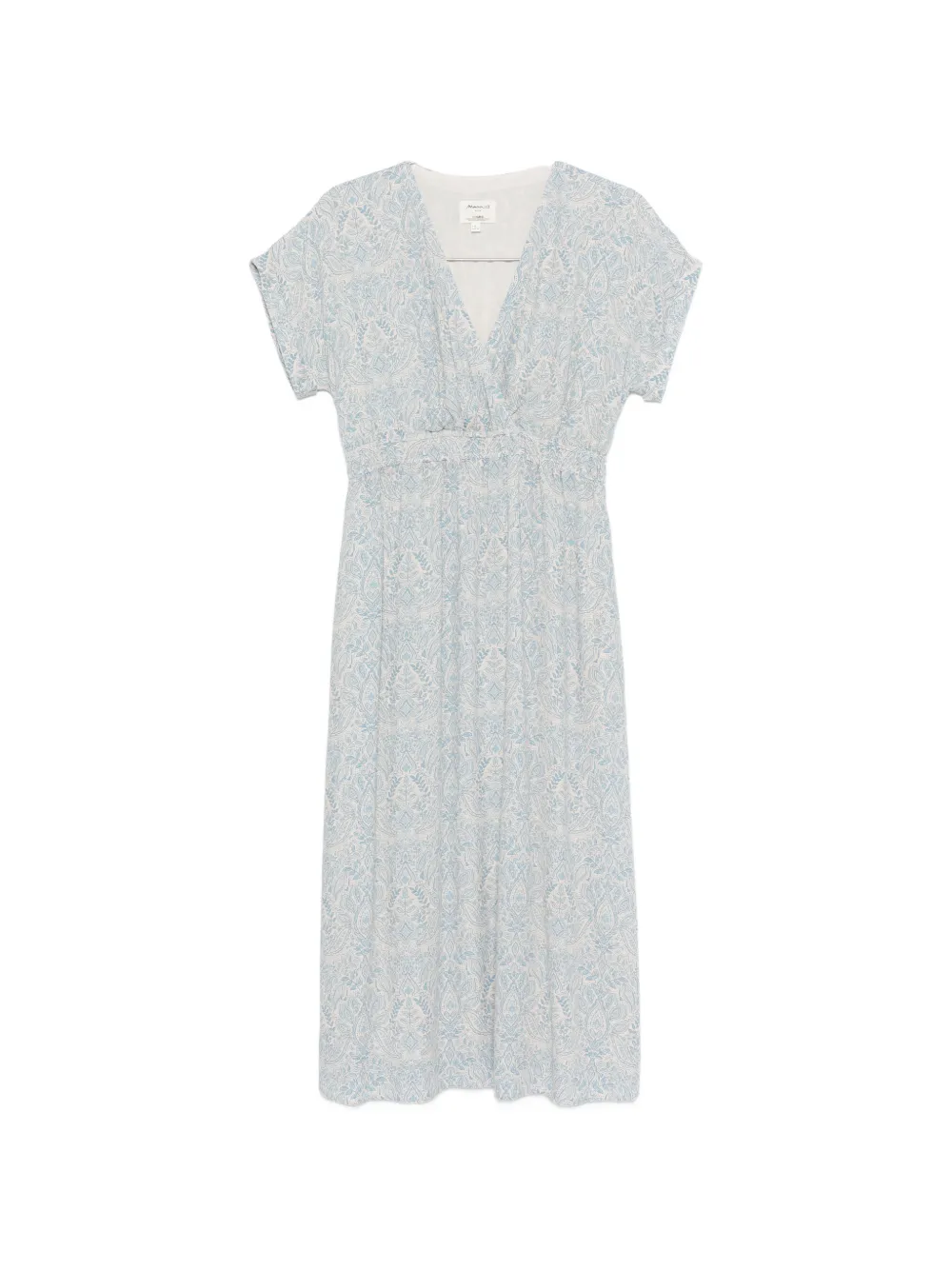 Maison123 Reve Paisley-print V-neck Midi Dress In Neutrals