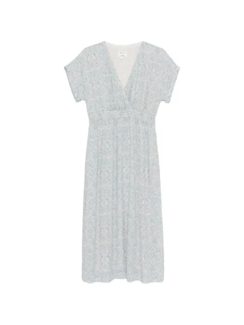 MAISON123 vestido corto Reve con cuello en V y estampado de cachemira