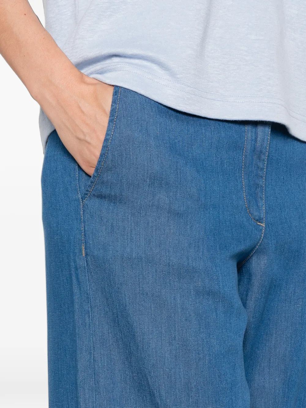 MAISON123 Adele jeans met wijde pijpen Blauw