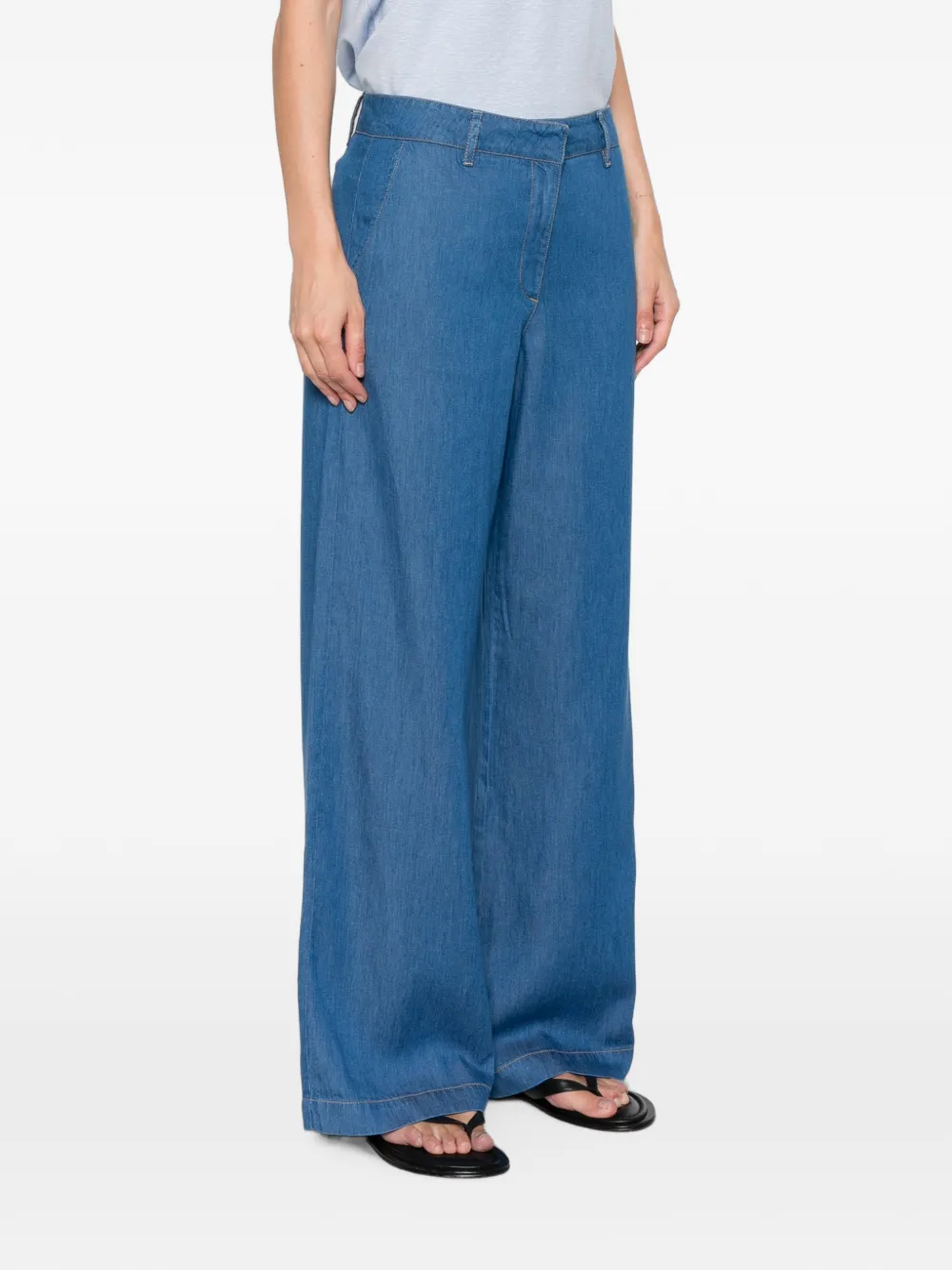 MAISON123 Adele jeans met wijde pijpen Blauw