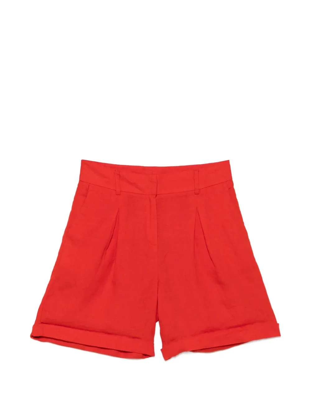 MAISON123 Tanguy pleated turn-up shorts
