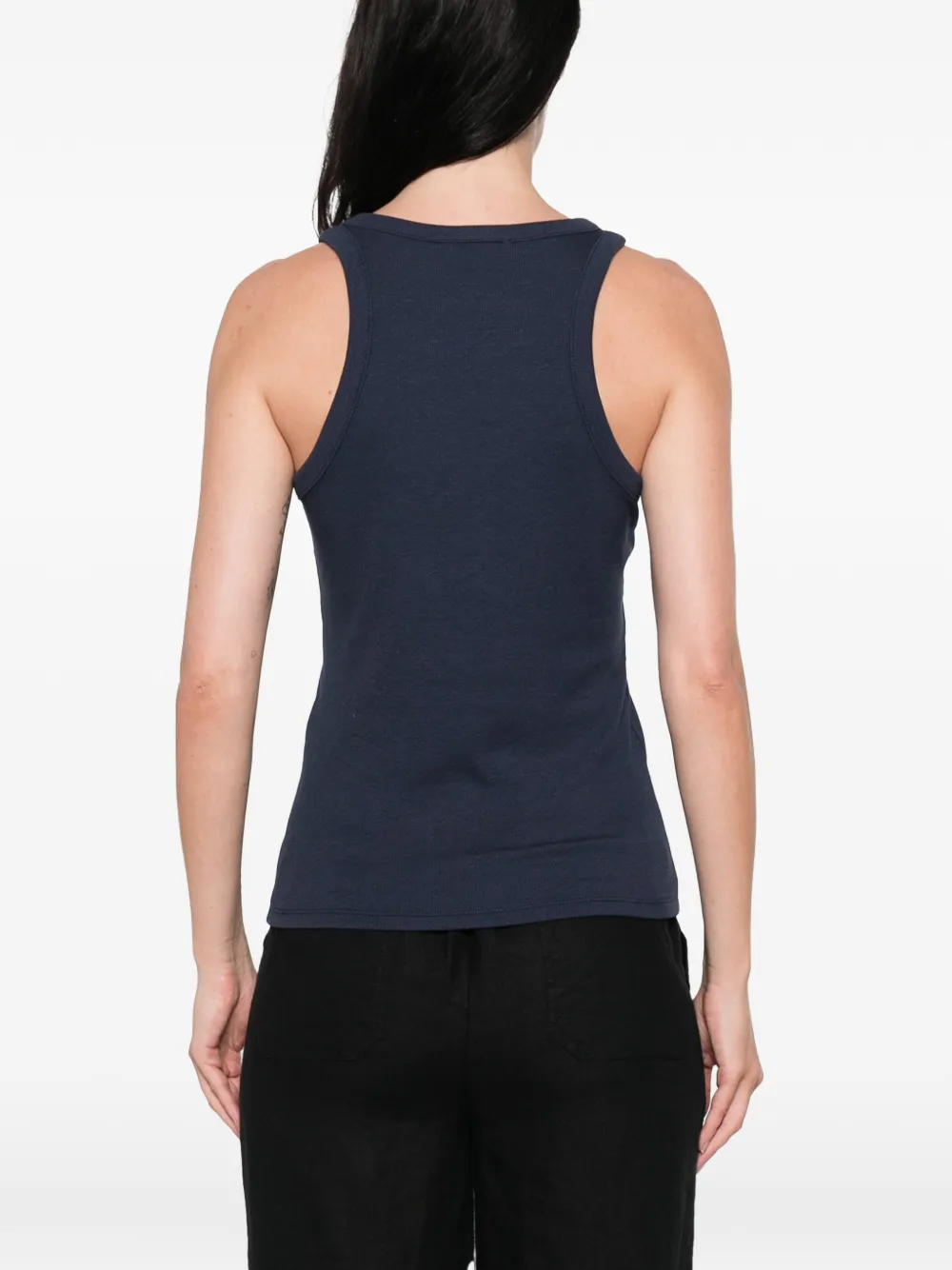 MAISON123 Leopold geribbelde tanktop Blauw