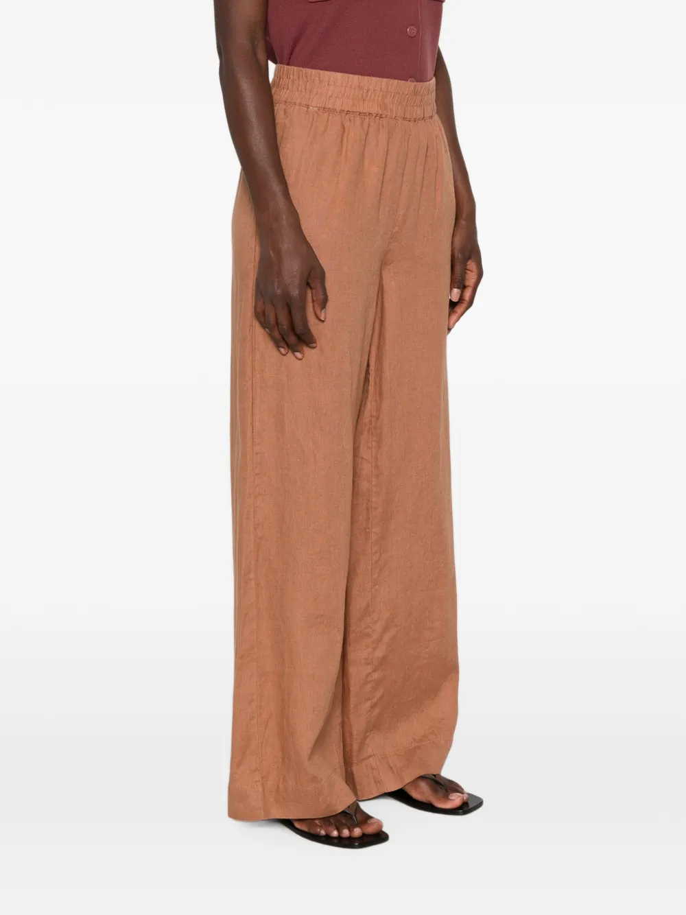 MAISON123 Tim P Lin elastische broek Beige