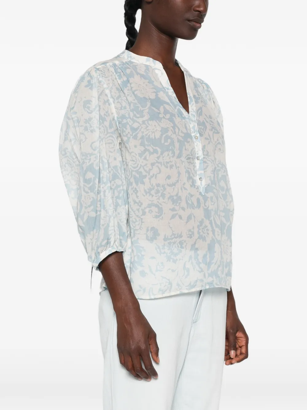 MAISON123 Devona blouse met bloemenprint Wit