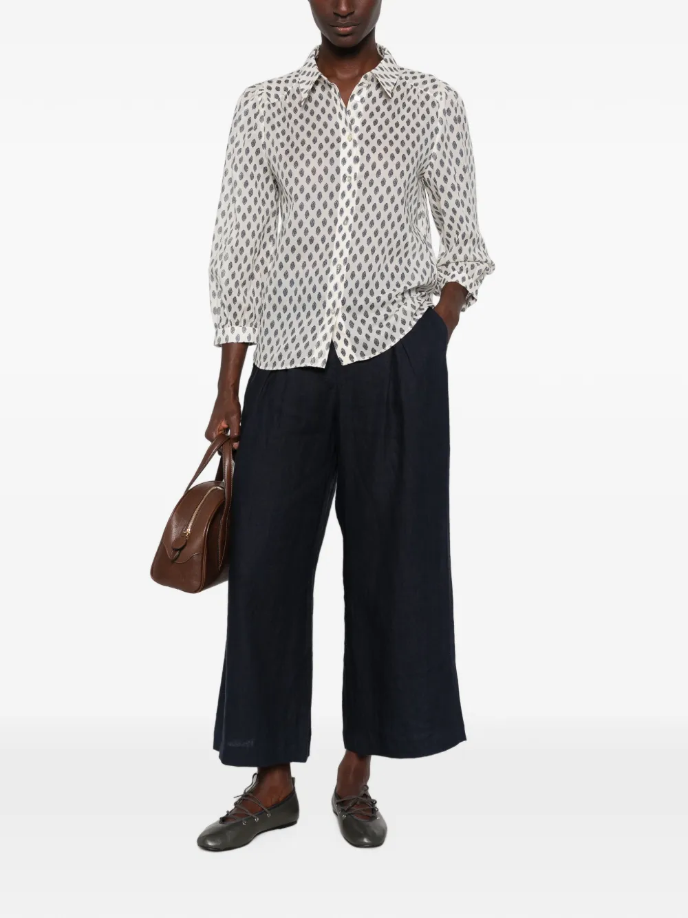 MAISON123 Broek met plooien Blauw