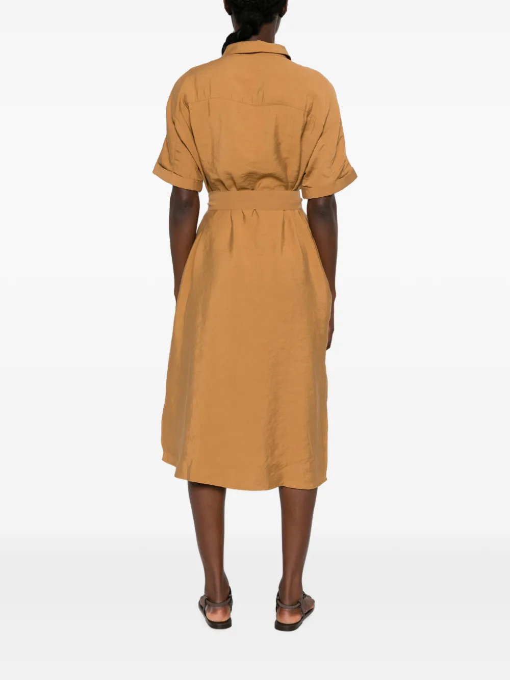 MAISON123 Blousejurk met knopen Bruin