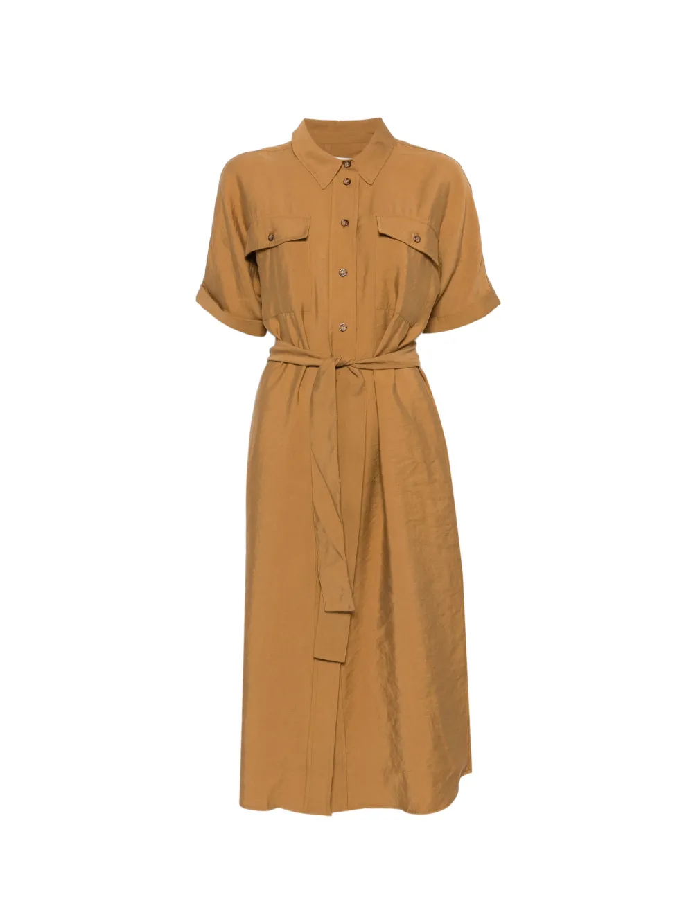 MAISON123 belted button-front shirt dress