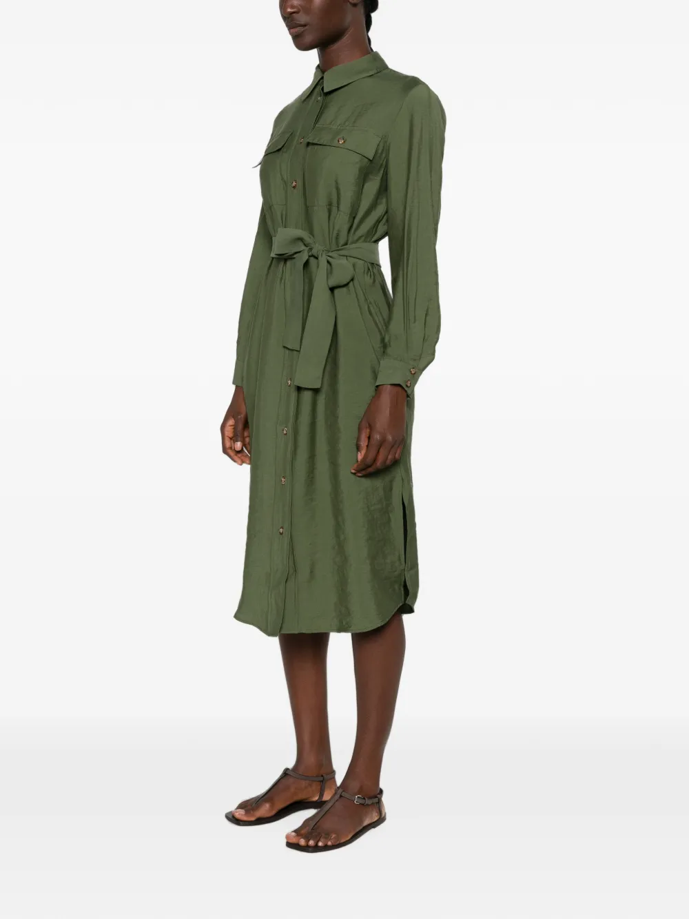MAISON123 Button-up midi-jurk Groen