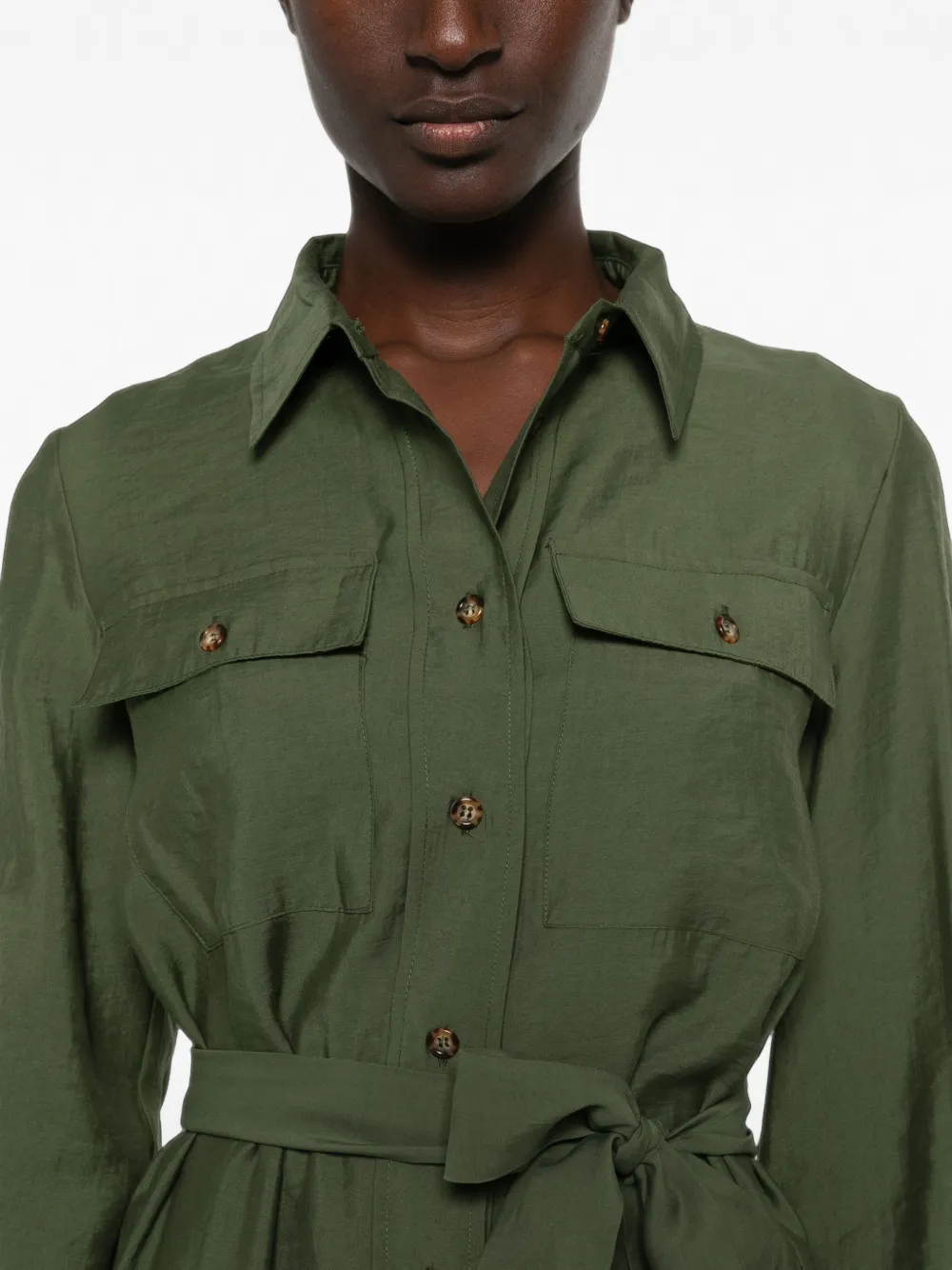 MAISON123 Button-up midi-jurk Groen