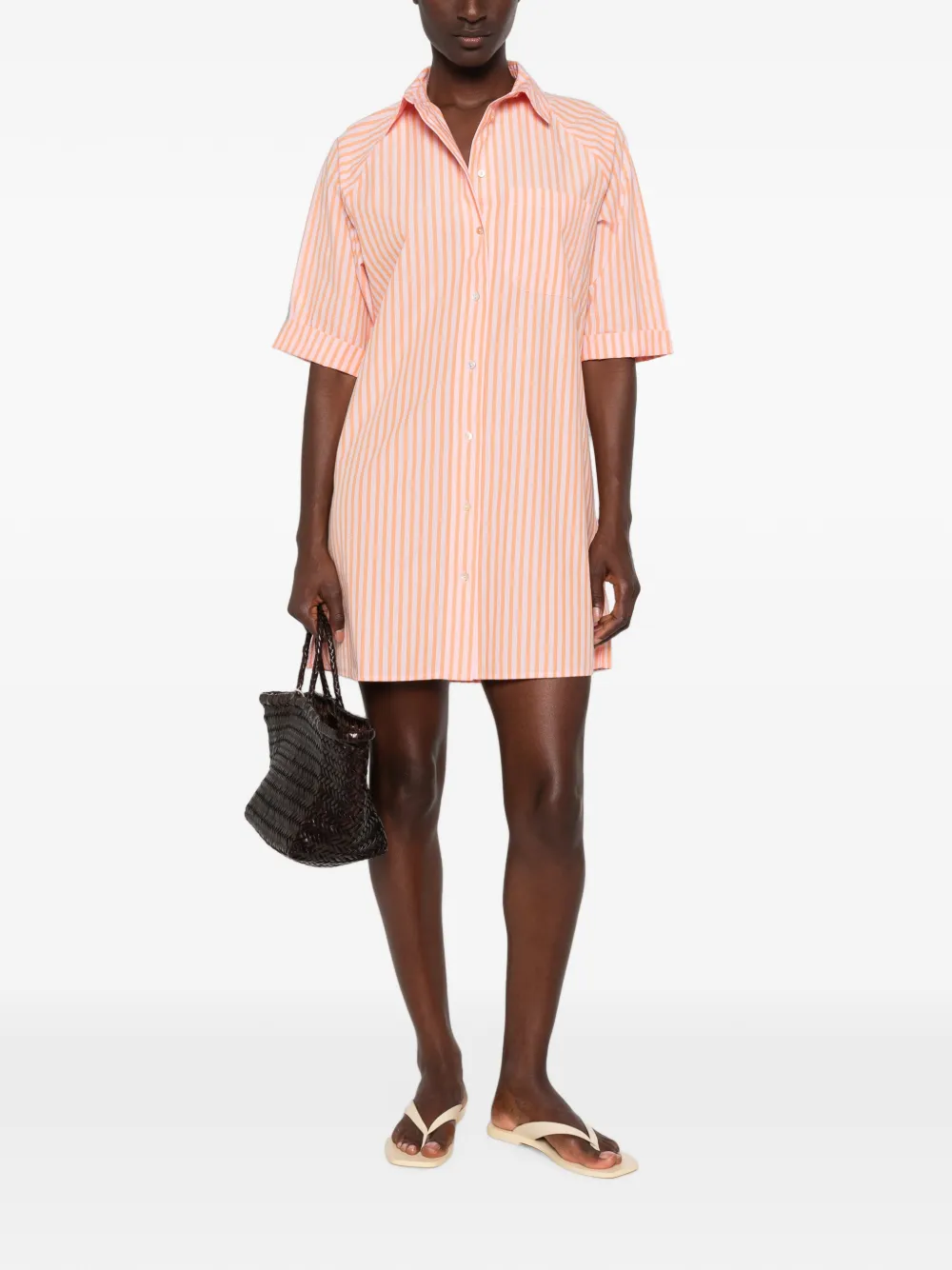 MAISON123 Best Rayee mini-jurk Oranje