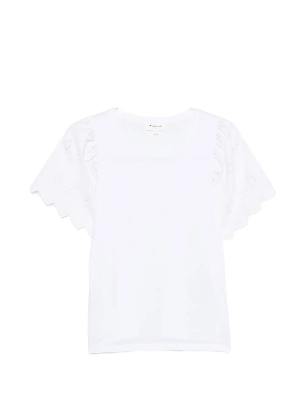 MAISON123 broderie-anglaise flutter-sleeve T-shirt