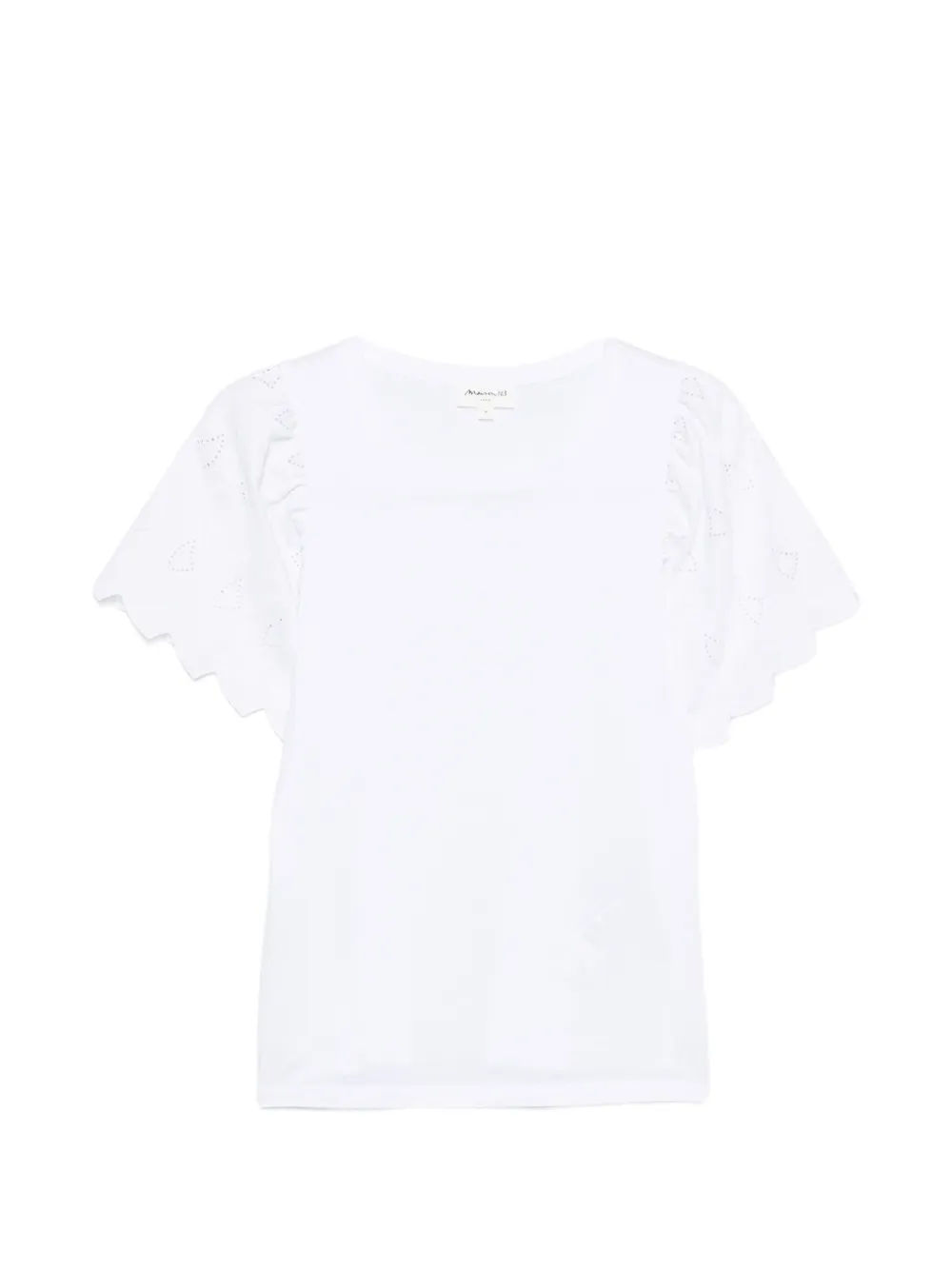 MAISON123 broderie-anglaise flutter-sleeve T-shirt