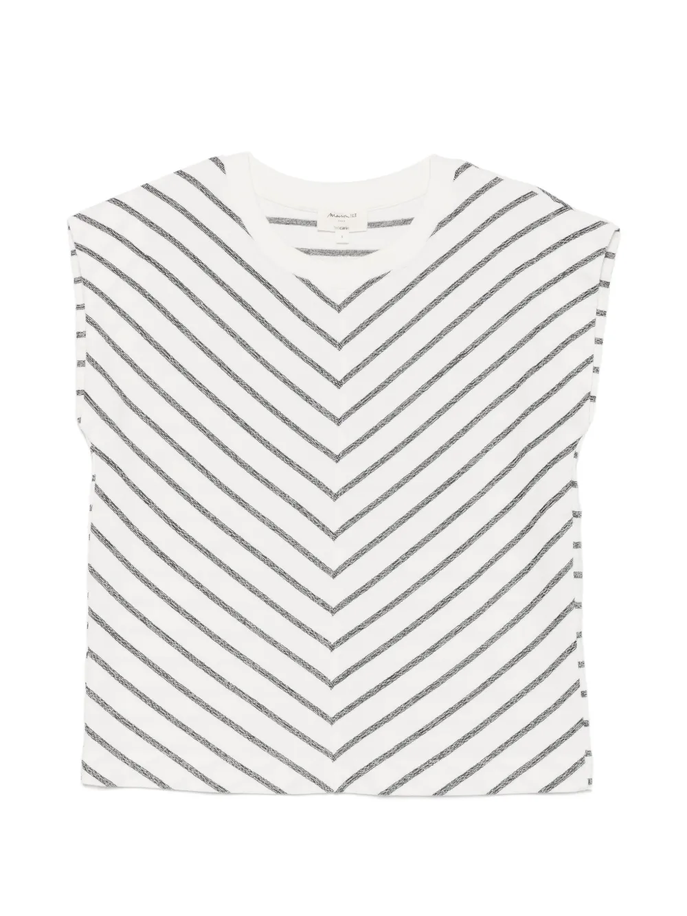 MAISON123 T-Shirt mit Chevronstreifen - Weiß
