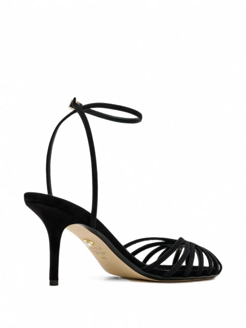 Alevì Blake strappy leather sandals Zwart