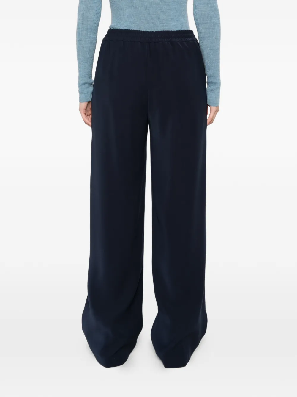 Herno Palazzo broek met trekkoord Blauw